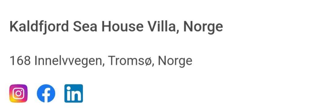 Villa Kaldfjord Sea House Tromsø Exterior foto